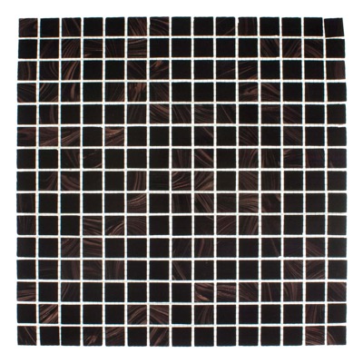 Gils Night Sky glass mosaic tile 30×30, dark with golden bronze streaks