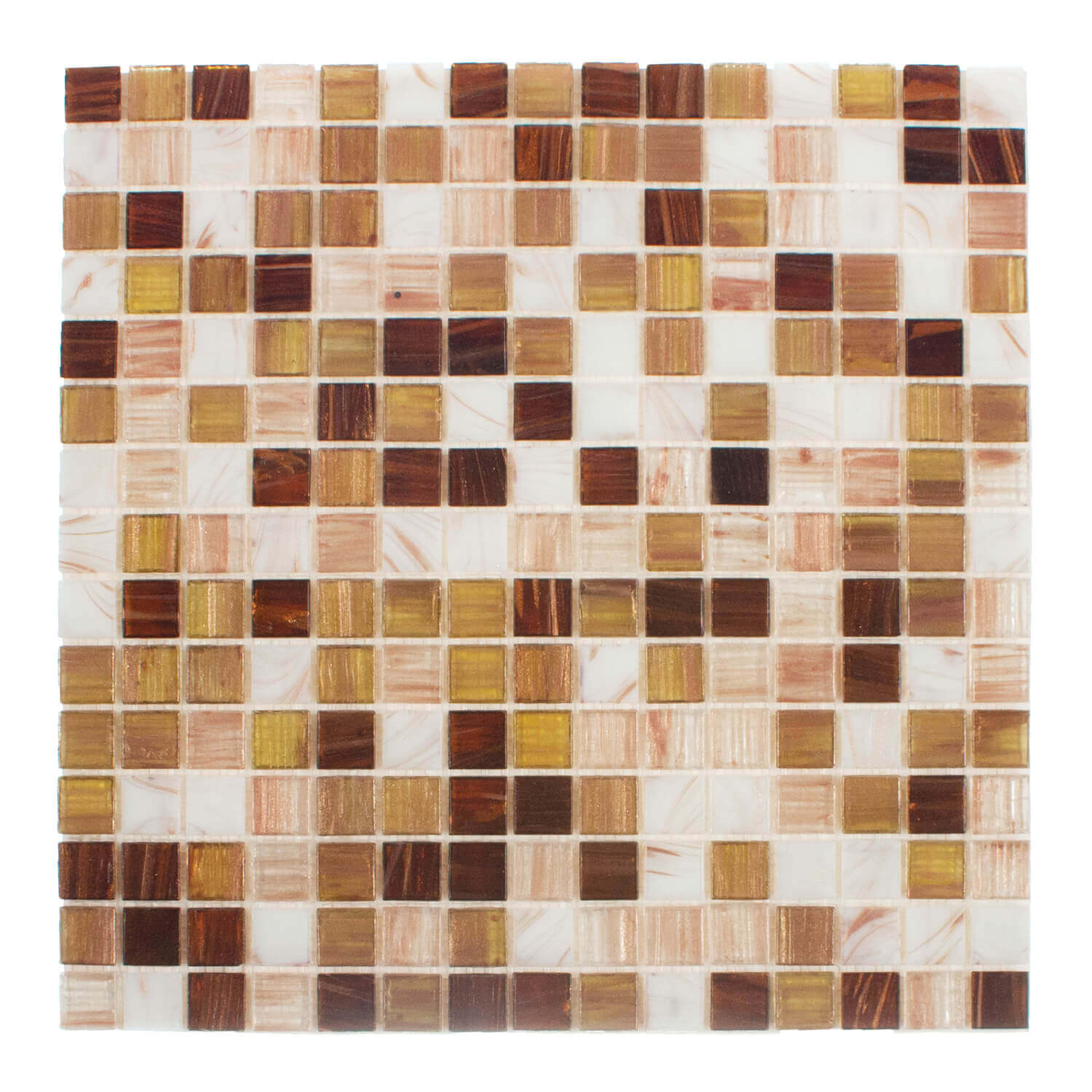 Gils Irish Moss glass mosaic tile 30×30, moss green multicolor
