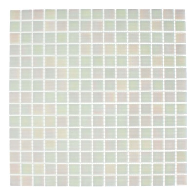 Gils Perla glass mosaic tile 30×30, pearl white