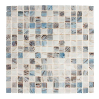Gils Alaska glass mosaic tile 30×30, icy multicolor