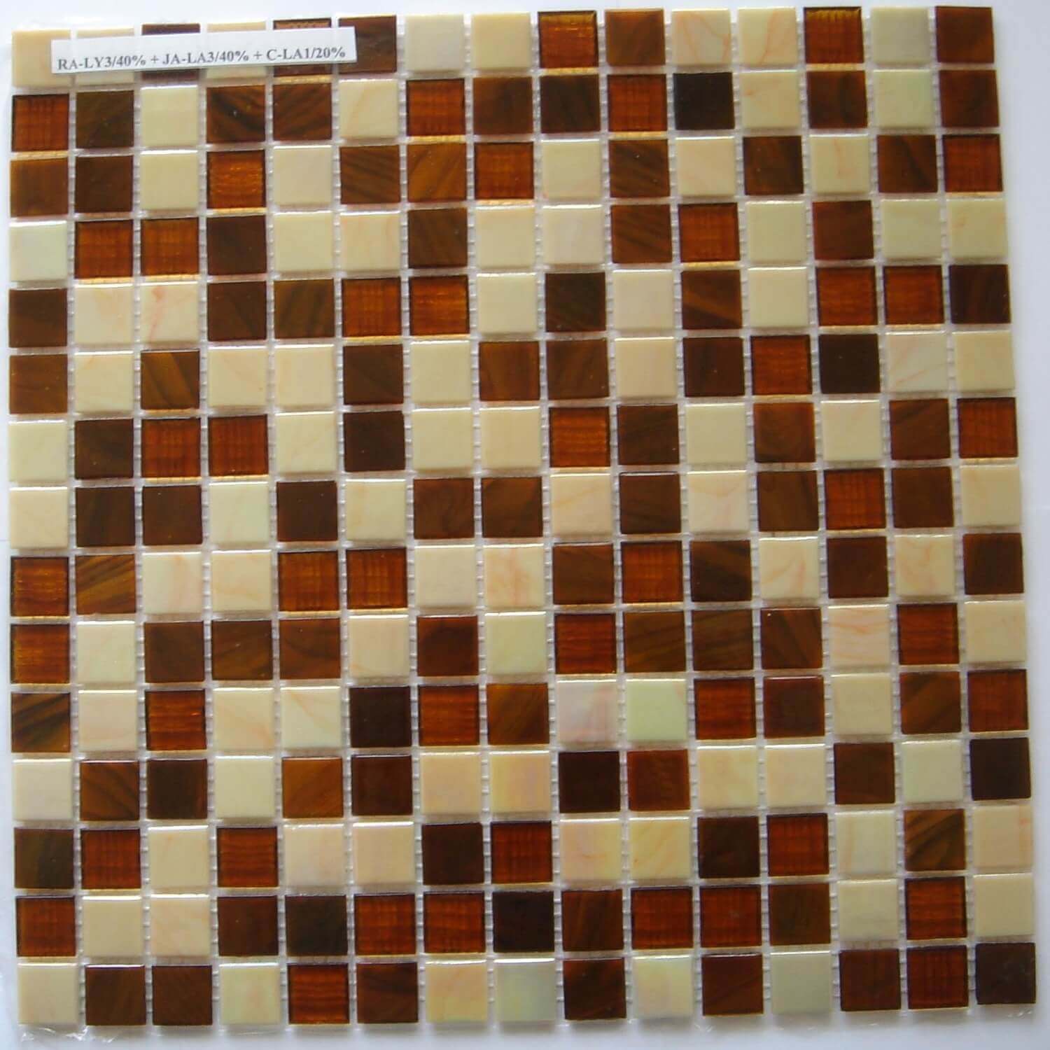 Gils Capri glass mosaic tile 30×30, Mediterranean brown