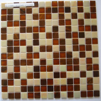 Gils Capri glass mosaic tile 30×30, Mediterranean brown